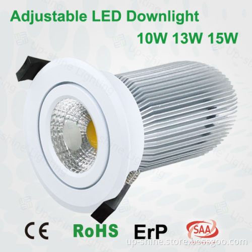 Quick delivery!!!CRI80 10W with Sharp COB high power LED Chip CE RoHS SAA approved led downlight